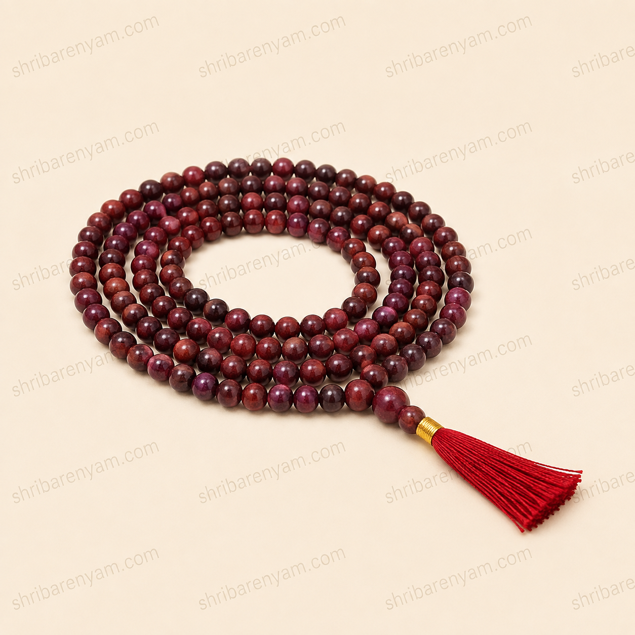 Red Sandalwood Jaap Mala - 108+1 Beads